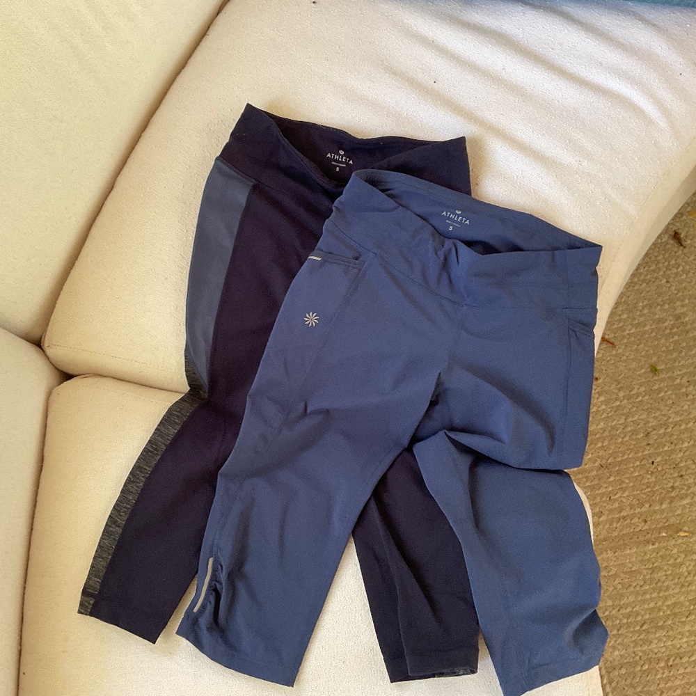 Athleta Blue Capri lot